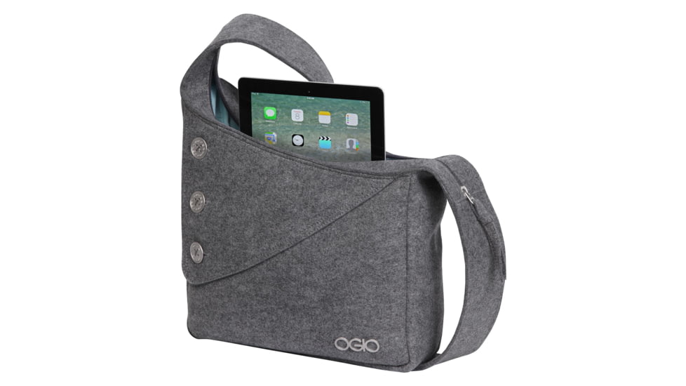OGIO Brooklyn Women's Tablet Purse, Light Gray Felt, Light Gray