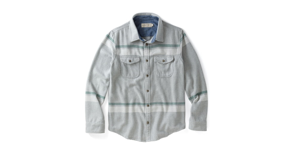 Outerknown Blanket Shirt - Men's, Final Sale, Heather Grey Sunzal Stripe, 2XL, 1310205-HYP-XX-XXL