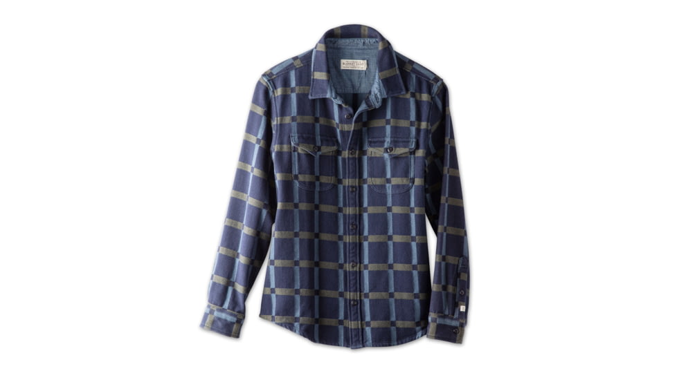 Outerknown Blanket Shirt - Men's, Final Sale, Indigo Sea Bridge Plaid, Extra Small, 1310205-IGE-XX-XS