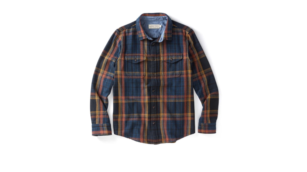 Outerknown Blanket Shirt - Men's, Pitch Black Wander Plaid, Small, 1310205-PXP-XX-S