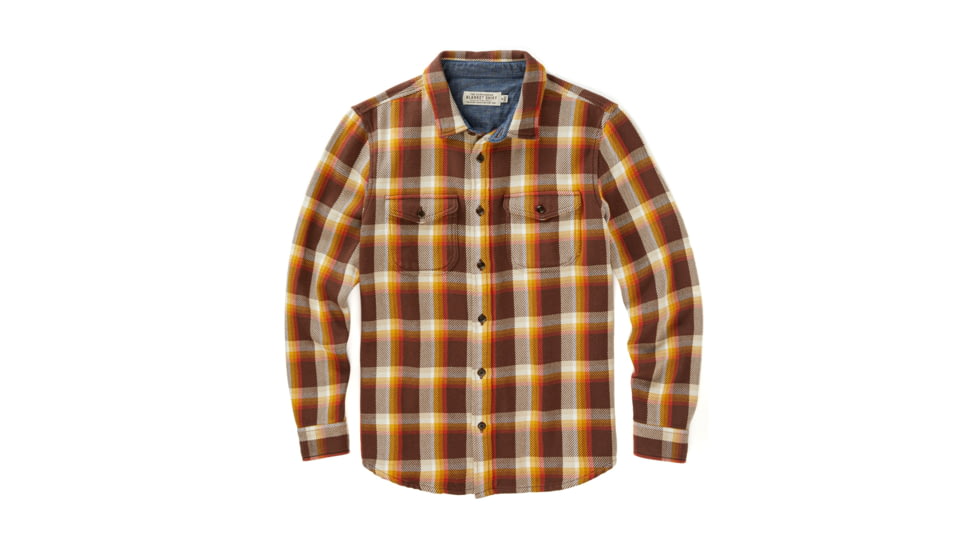 Outerknown Blanket Shirt - Men's, Final Sale, Dark Roast Nostalgic Plaid, Large, 1310205-DRN-XX-L