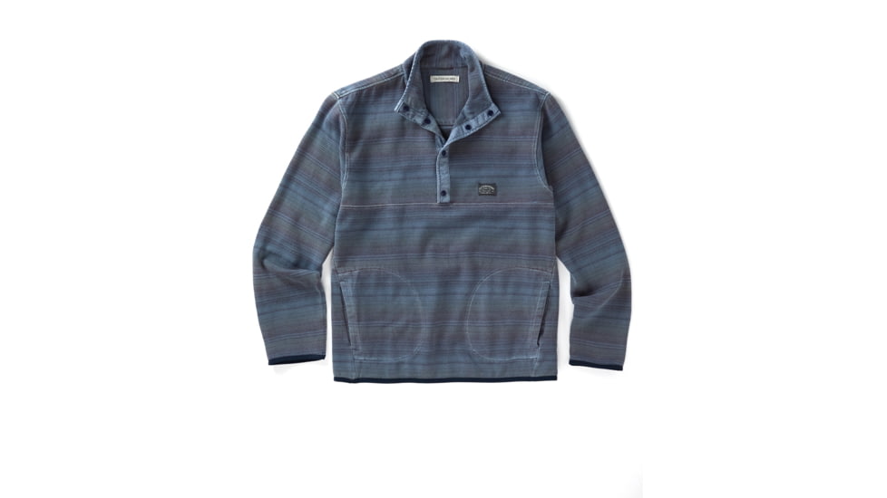 Outerknown Blanket Snap Popover - Men's, French Blue Mojave Stripe, 2XL, 1520024-FBM-XX-XXL