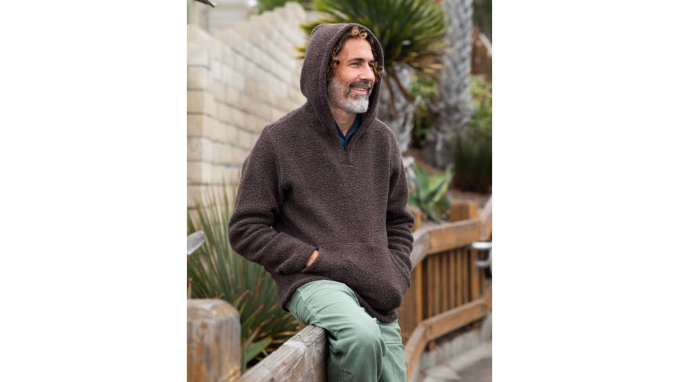 Outerknown The Woolaroo Hoodie - Men's, Heather Beachwood, Extra Large, 3520002-HBZ-XX-XL