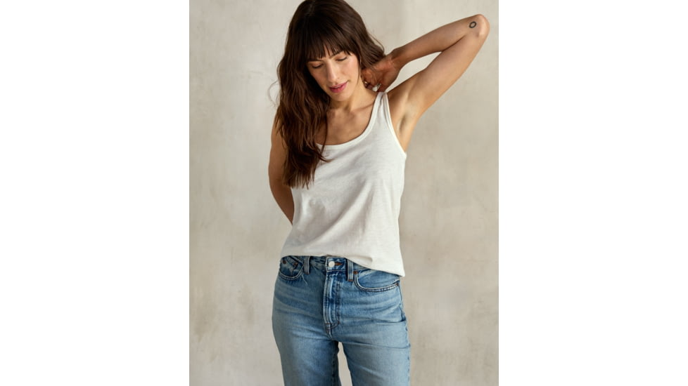 Outerknown Saltwater Slub Tank - Women's, Salt, Extra Small, 2220020-SLT-XX-XS