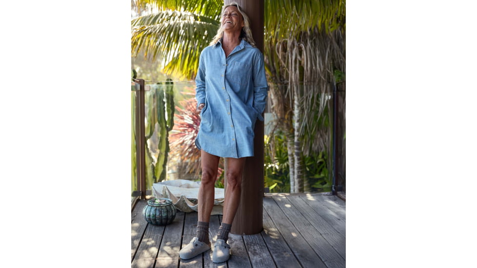 Ok Womens The Chambray Weekend Shirt Dress, 2110187-CHA-XX-XL