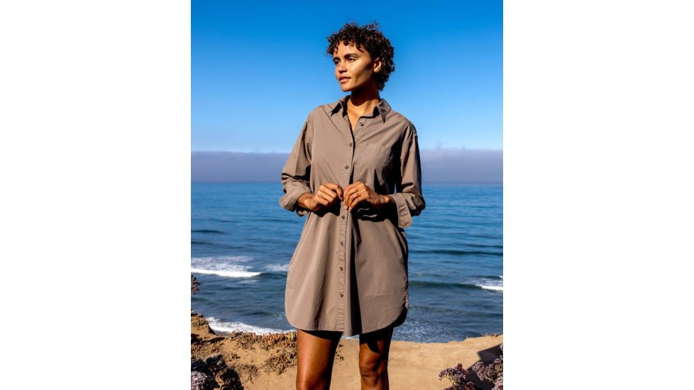 Ok Womens The Poplin Weekend Shirt Dress, 2110182-KBL-XX-M