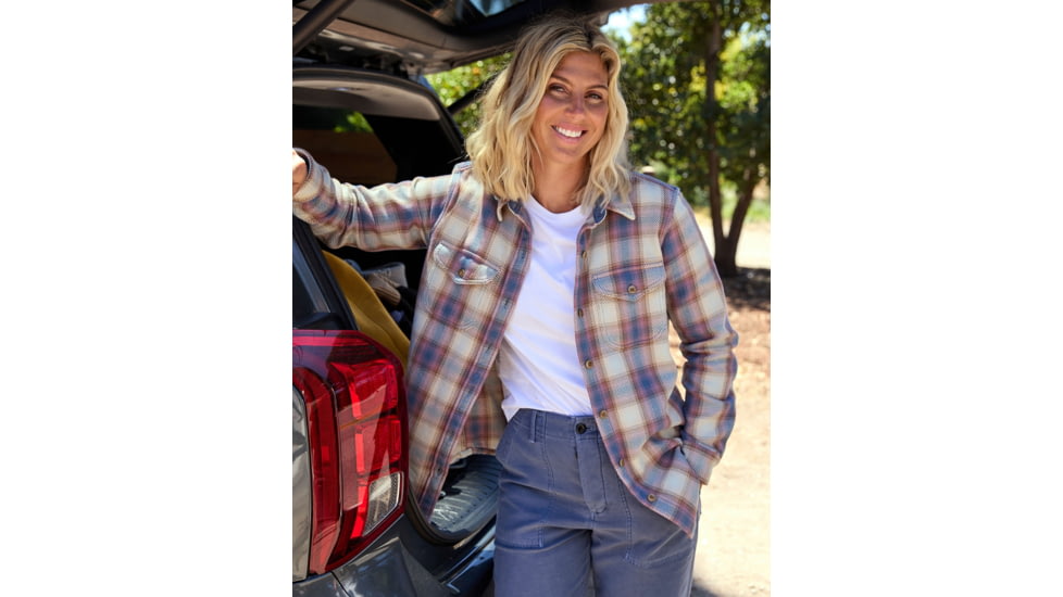 Outerknown Blanket Shirt - Women's, Final Sale, Fog Grey Sands Plaid, Medium, 2310086-FYS-XX-M