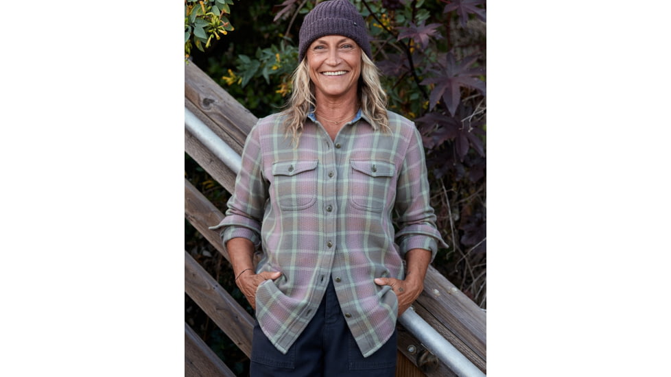 Outerknown Blanket Shirt - Women's, Final Sale, Island Leaf Campfire Plaid, Small, 2310086-ICF-XX-S