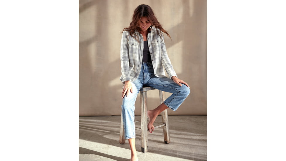 Outerknown Blanket Shirt - Women's, Final Sale, Half Light Little Boxes, Medium/Large, 2310056-HLB-XX-M/L
