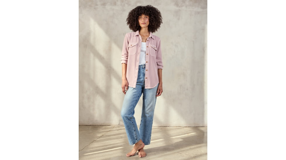 Outerknown Chroma Blanket Shirt - Women's, Final Sale, Seashell, Large, 2310087-SLZ-XX-L