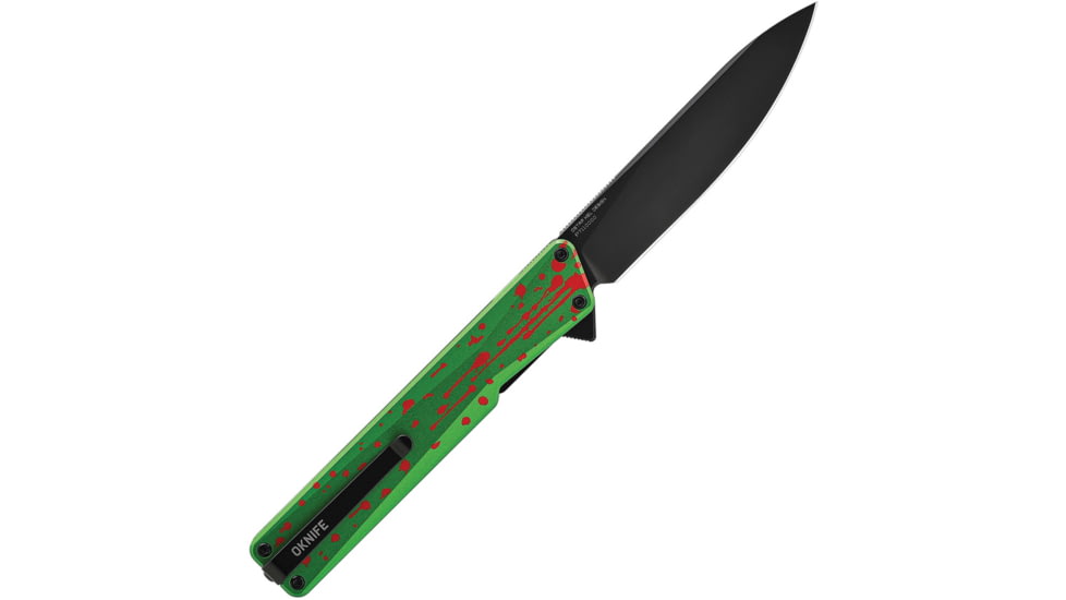 Oknife AION Linerlock Zombie Grn, OKNAIONZG