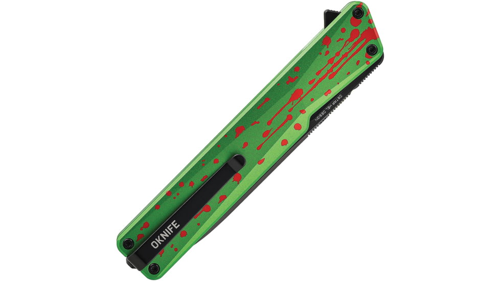Oknife AION Linerlock Zombie Grn, OKNAIONZG
