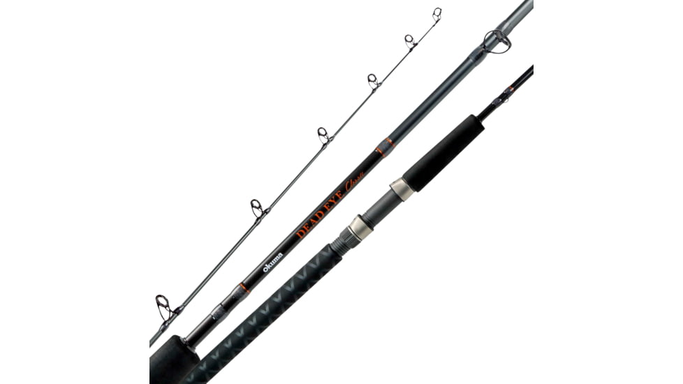 Okuma Dead Eye Classic inAin 7'6 1pc ML 24ton carbon Casting Rod telescopic Walleye trolling &amp; jigging Rod SS Guide frame, DEC-LC-761M-Ta