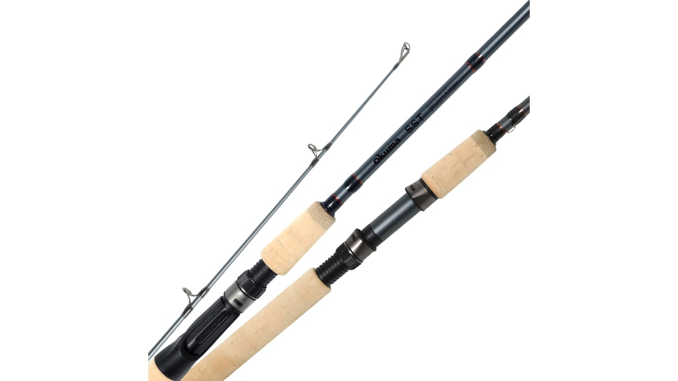 Okuma SST A Series Medium Spinning Rod with Cork Grip, 6 - 10 lbs, 1/4 - 1/2oz, 2 Piece, 70, SST-S-702Ma