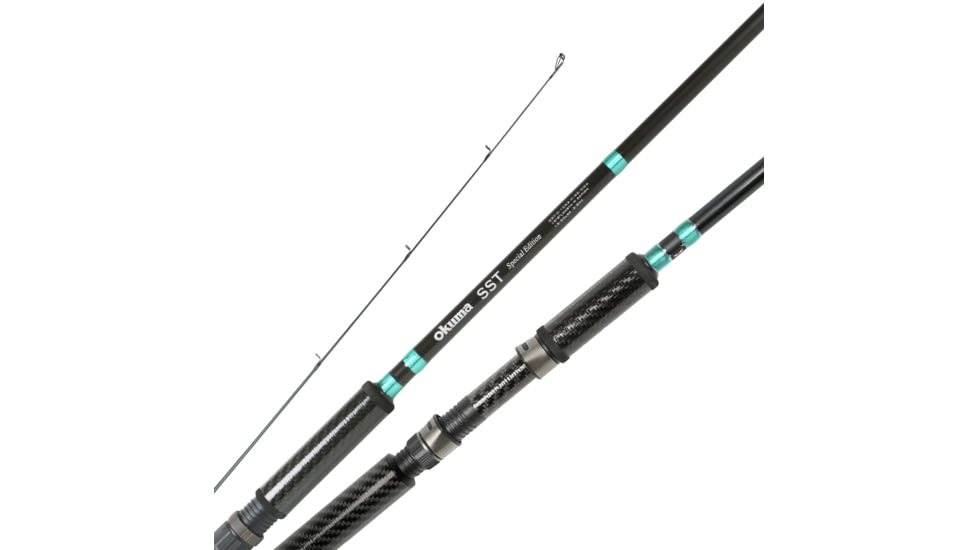 Okuma SST A Series Special Edition Medium Spinning Rod with Carbon Grip, 8 - 17 lbs, 3/8 - 1oz, 2 Piece, 90, SST-S-902M-SE-CGa