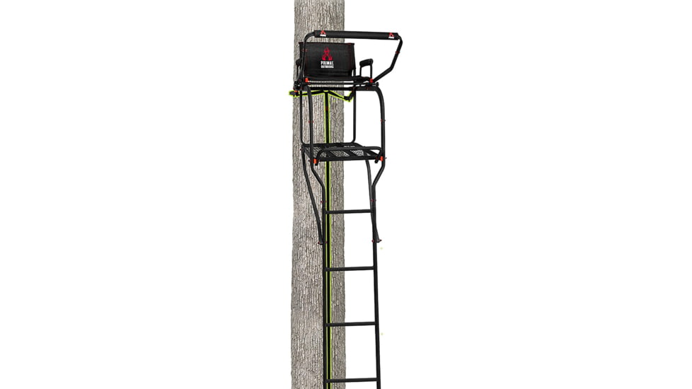 Ol'Man 15ft Bloodhound 2-Man Jaw and Truss Ladder Stand, Gray, OT-400