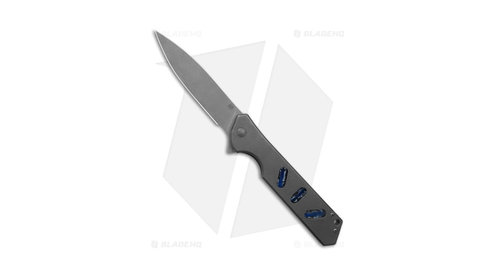 Olamic Cutlery Rainmaker Folding Knife, 4.25in, Bohler M390 Stainless Steel, Drop Point Blade, Titanium Gray Handle, Gray/Gray, 9.75in, BHQ-180407