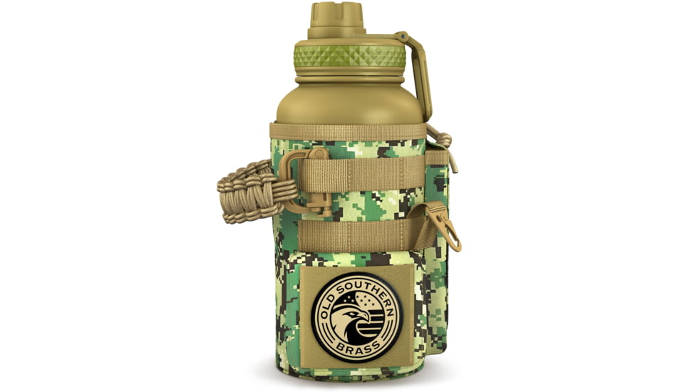 Old Southern Brass Combat Canteen - Green Digital Camo 32oz, OSB-32OZ-WB-GREENDIGITAL