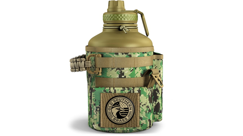 Old Southern Brass Combat Canteen - Green Digital Camo 64oz, OSB-64OZ-WB-GREENDIGITAL