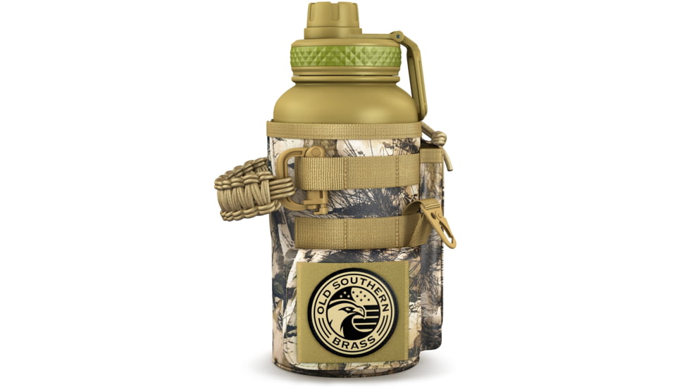 Old Southern Brass Combat Canteen - Woodland Camo 32oz, OSB-32OZ-WB-WOODS