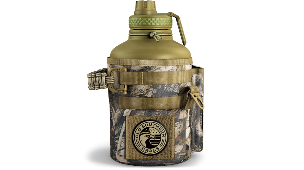Old Southern Brass Combat Canteen - Woodland Camo 64oz, OSB-64OZ-WB-WOODS