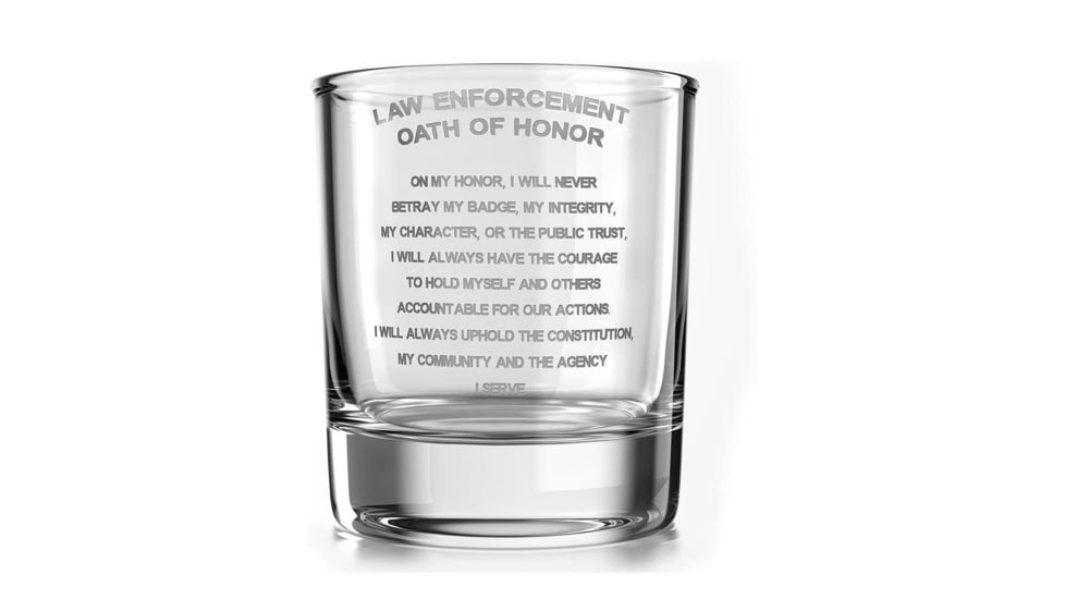 Old Southern Brass Police Officer Oath of Honor - Whiskey Glass - 10 oz capacity 2DB97130, Law Enforcement Oath of Honor - OSB-WG-LEOOH