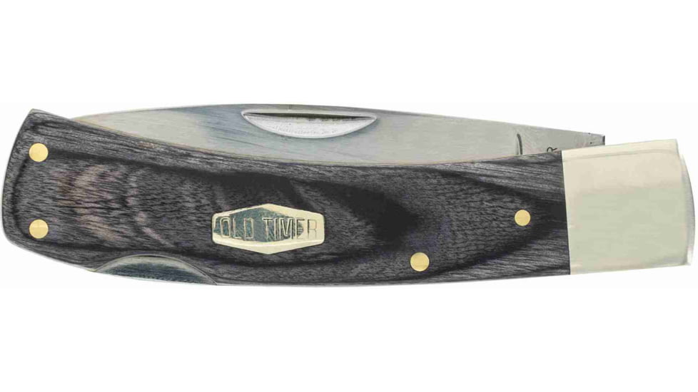 Old Timer Heritage Series 2.8in 5OT Bruin Folding Knife, D2 Blade, Gray Laminate Wood Handle, 1135989