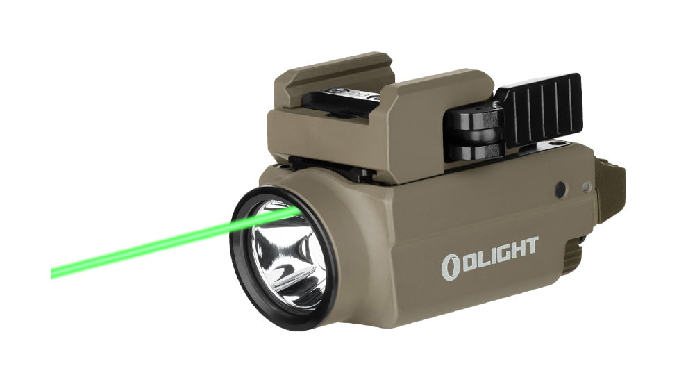 Olight Baldr S Rail Mounted Light 800 Lumens Flat Dark Earth w/ Green Laser, BALDRS