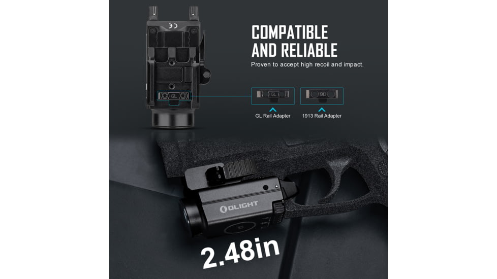 Olight Baldr S Rail Mounted Light 800 Lumens Desert Tan w/ Green Laser, FL-OL-BALDRS-TN
