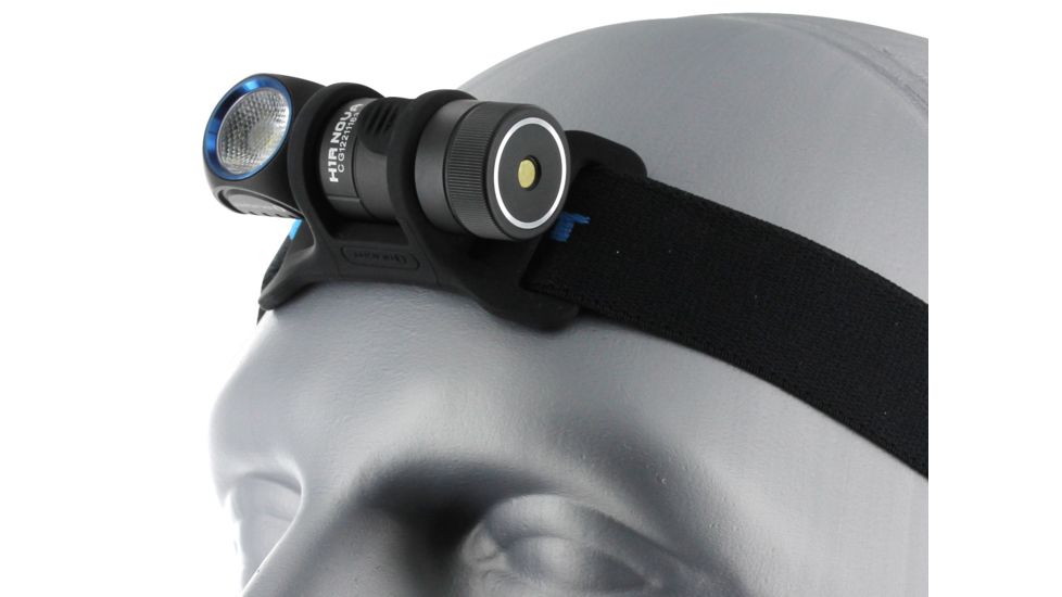 Olight H1R CW Rechargeable LED Headlamp - CREE XM-L2 LED - Cool White - 650 Lumens - Includes 1 x 16340, Black, OLIGHT-H1R-CW