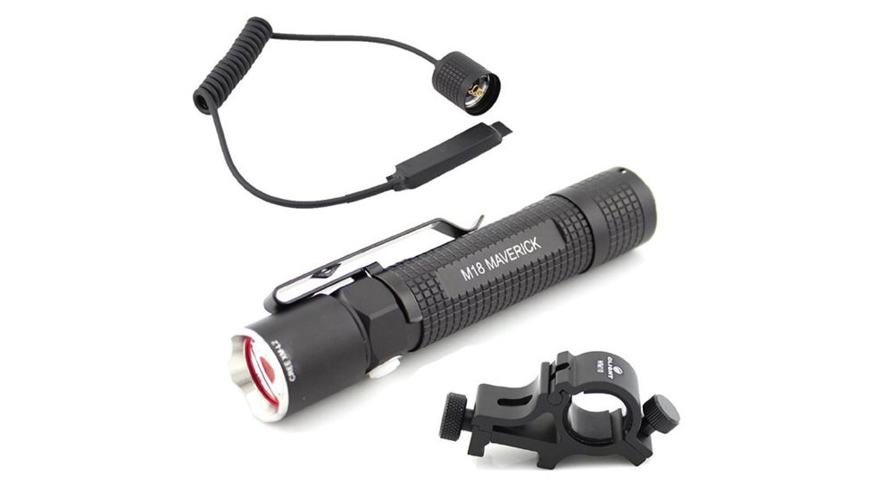 OLIGHT M18 Tactical Kit LED Flashlight w/Mount &amp; Remote Switch, OLM18-TK
