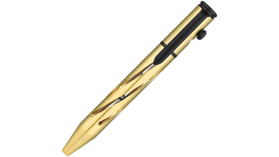 Olight Brass O-Pen Mini Bolt Action Pen, 3.63in Overall, Brass Construction, OPENMINIBR