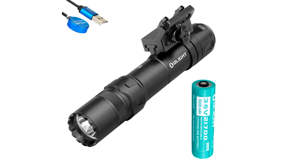 Olight Odin GL M Rechargeable Rail Mount Green Beam Combo LED Flashlight, White, 1500 Lumens, Black, FL-OL-ODINGLM-BK