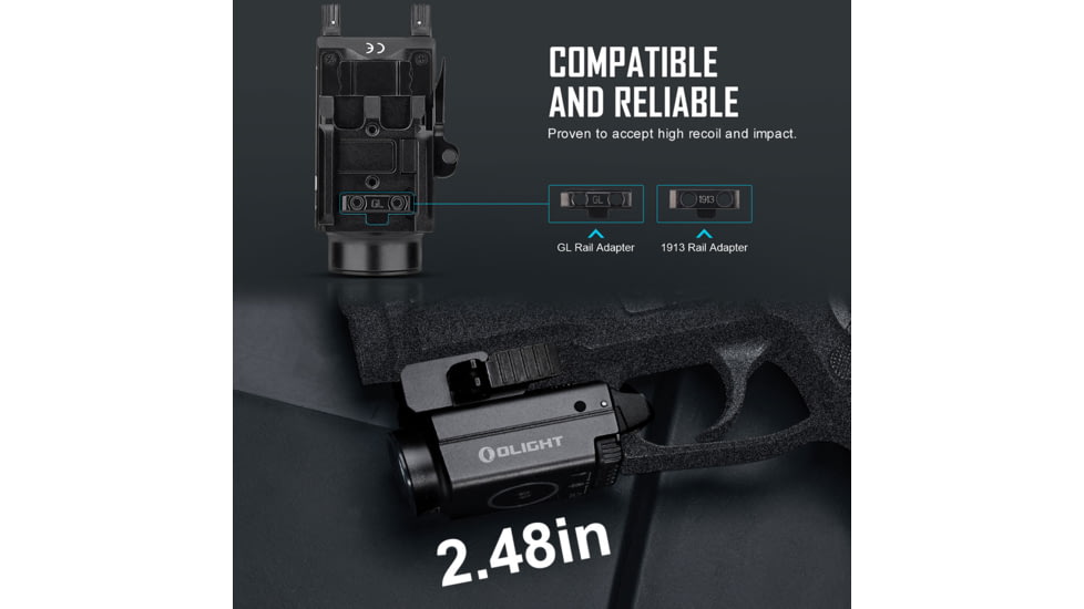 Olight Baldr S 800 Lumens LED Tactical Flashlight with Green Laser