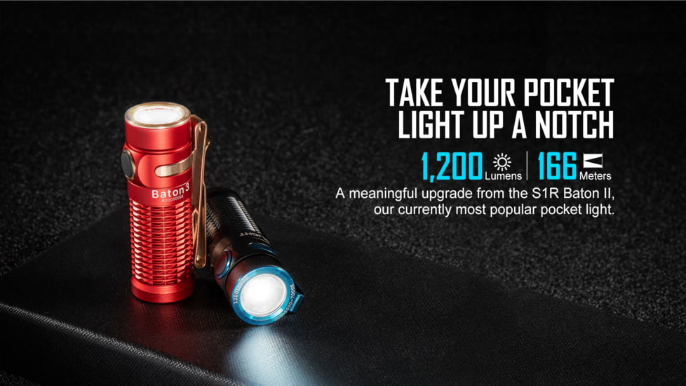 Olight Baton 3 1200 Lumens Rechargeable EDC LED Flashlight