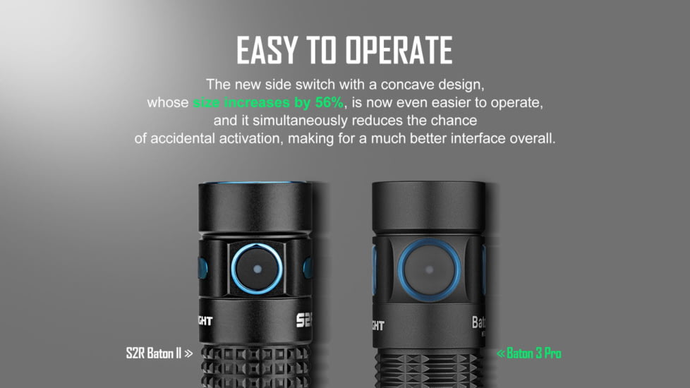 Olight Olight Baton 3 Pro 1500 Lumen Neutral White Rechargeable EDC Flashlight, Black, FL-OL-BATON3PRO-NWBK