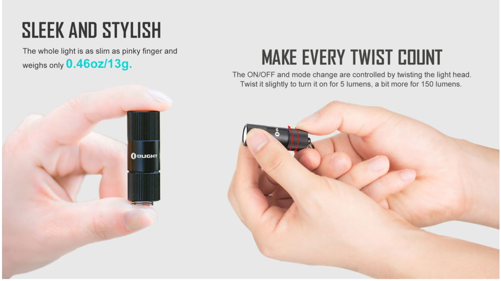 Olight I1R 2 EOS 150 Lumens LED Rechargeable Keychain Flashlight