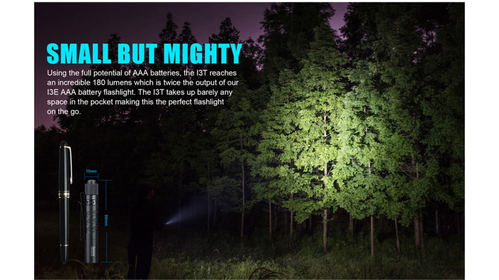 Olight I3T 180 Lumens LED Dual-Output Slim EDC Flashlight