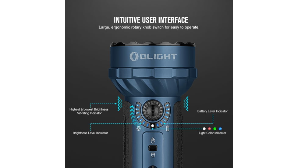 Olight Marauder Mini 7000 Lumen Flashlight Midnight Blue
