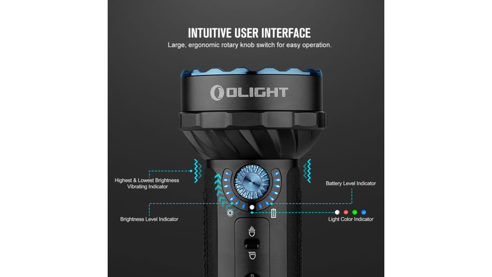 Olight Olight Marauder Mini 7000 Lumen Super Bright Rechargeable Flashlight, Black, FL-OL-MARAUDERMINI-BK