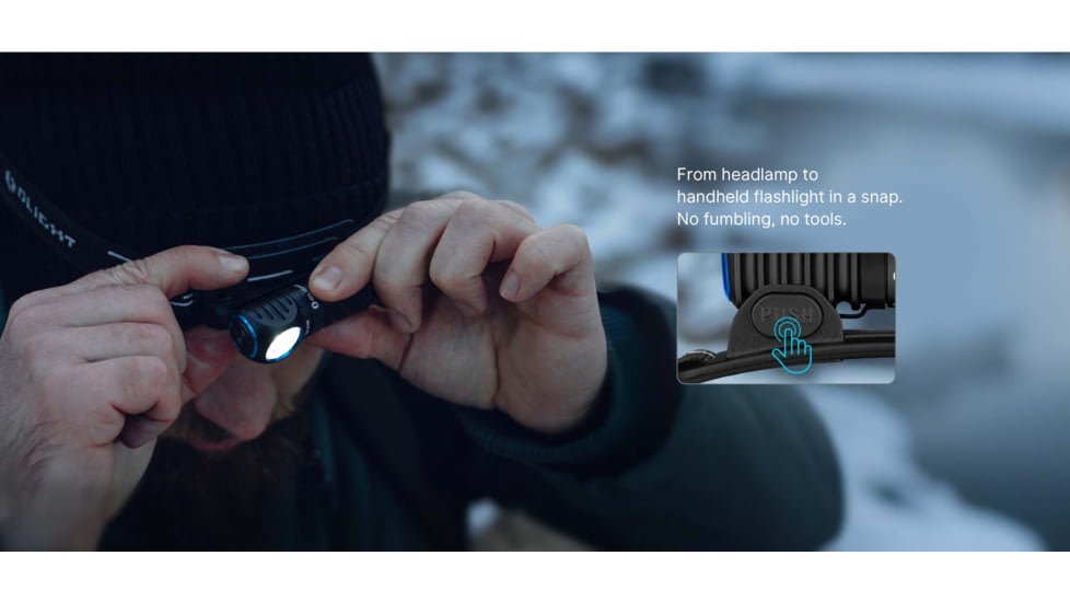 Olight Perun 3 Mini USB-C Rechargeable 1250 Lumens LED Compact Right-Angle Headlamp