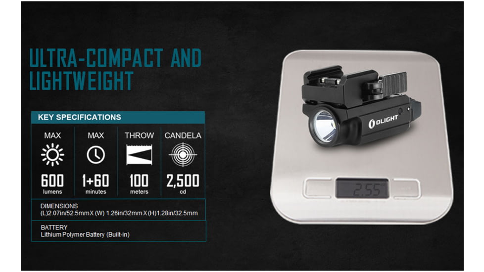 Olight PL-MINI 2 Valkyrie 600 Lumens LED Rechargeable Flashlight