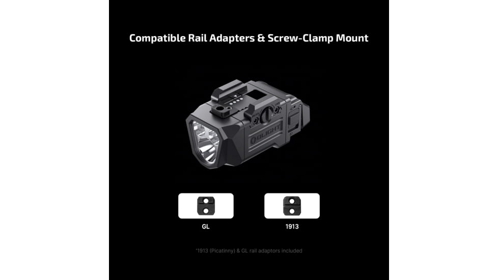 Olight Pl X Dual Beam Compact Rail Light Black