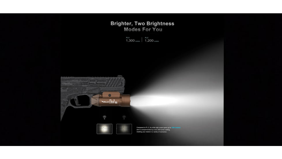Olight PL3 Valkyrie 1300 Lumens LED Tactical Light
