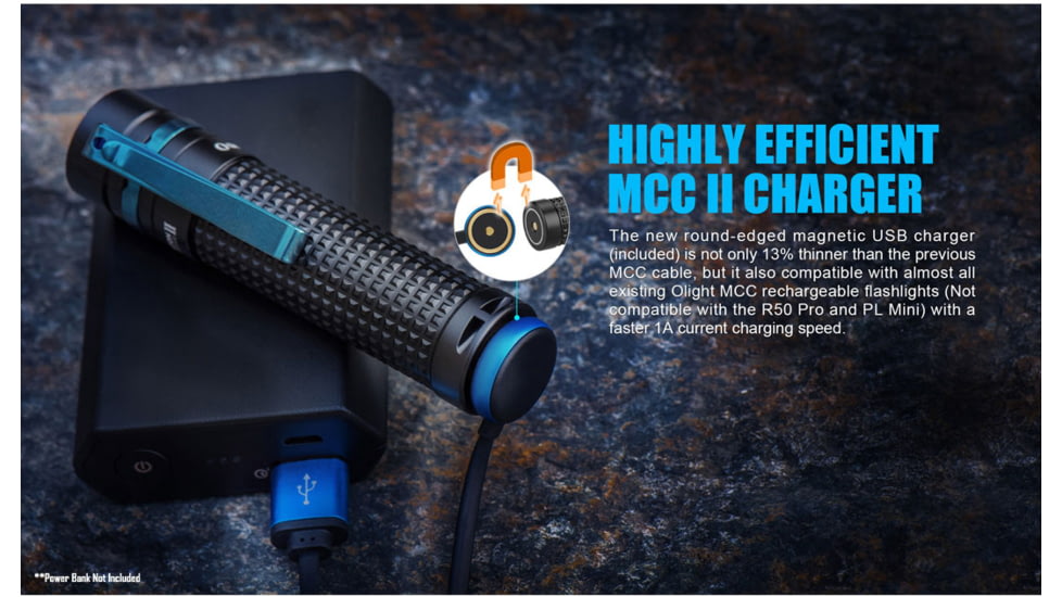 Olight S2R Baton II 1150 Lumens LED Rechargeable Flashlight