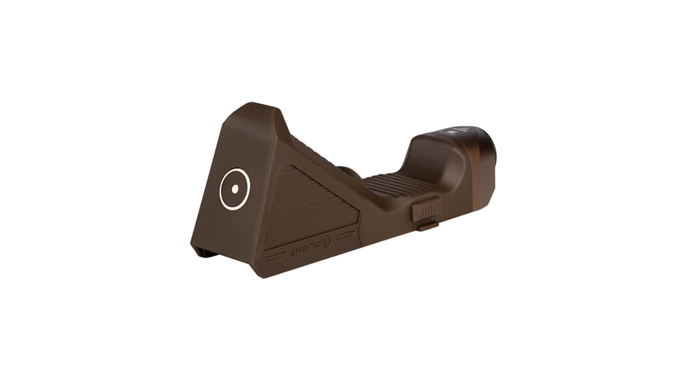Olight Olight Sigurd Desert Tan Angled Foregrip with Built-in 1450 Lumen Rechargeable Tactical Flashlight, Tan, FL-OL-SIGURD-TN