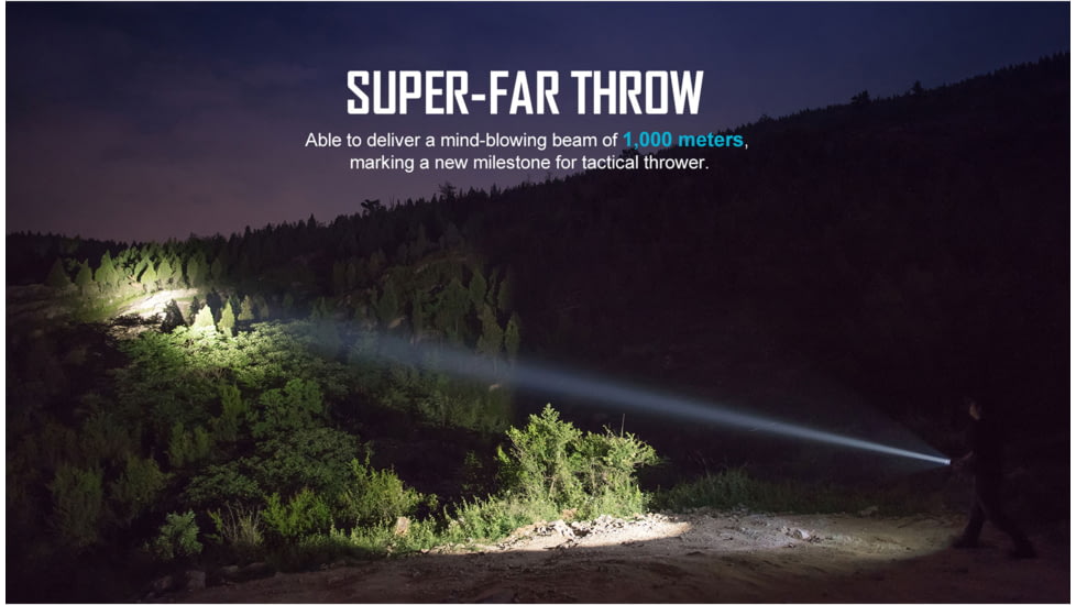 Olight Warrior X Turbo 1100 Yard Long Throw 1100 Lumens LED Rechargeable Flashlight