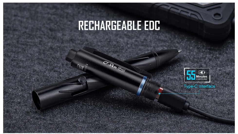 Olight OPen Pro w/ Green Pointer LED Penlight, White, 120 Lumens, Black, FL-OL-OPENPRO