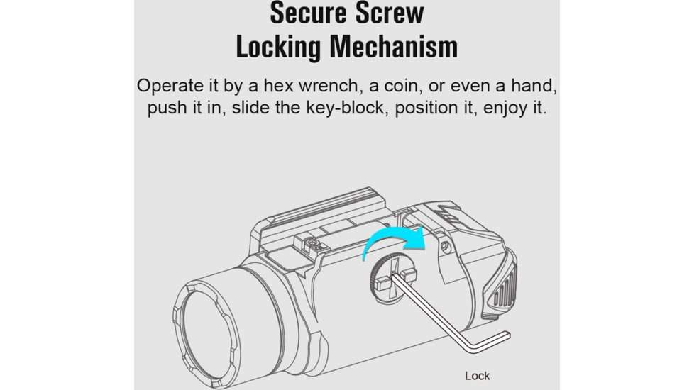 Olight PL-3S Valkyrie, 200/450/1,000 Lumens LED, Weapon Light, Black Anodized, PL3SBK