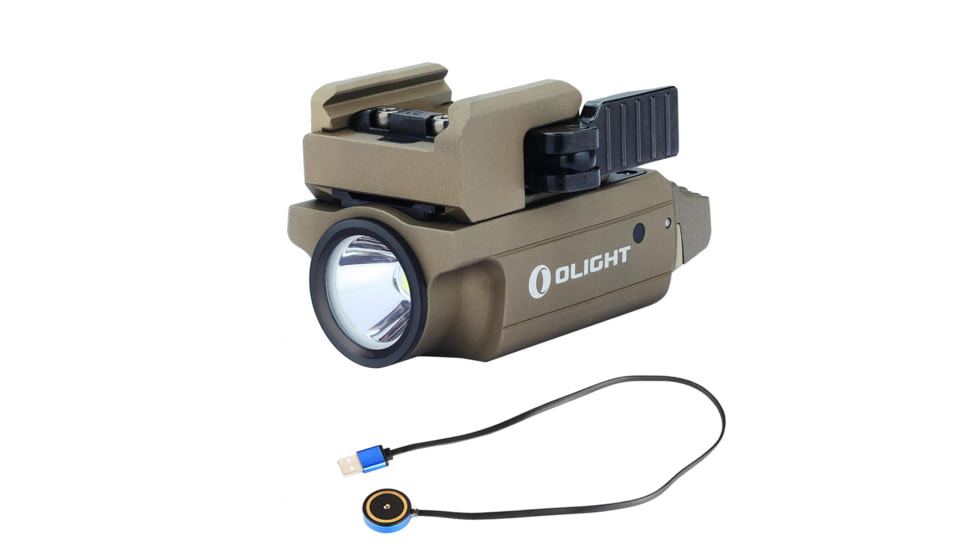 Olight PL-MINI 2 Valkyrie Rechargeable LED Flashlight, Cool White, 600 Lumens, Tan, FL-OL-PL-MINI2-TN